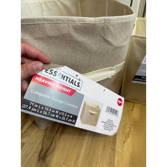 (2) Essentials Closet collapsible storage container - Picture 3 of 9